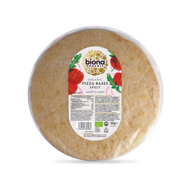 Biona Organic Pizza Bases Spelt Flour 2 Bases 300g
