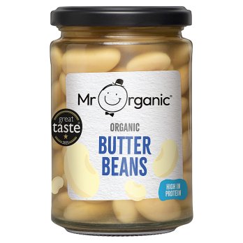 Mr Organic Giant White Beans In Glass Jar 350g
