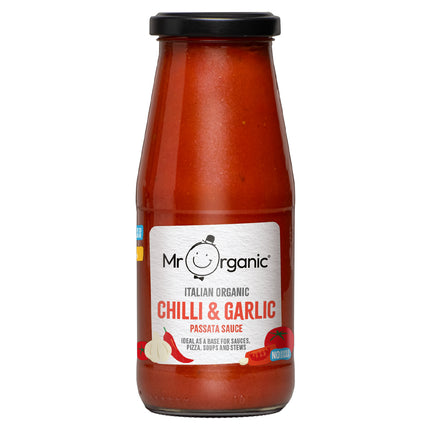 Mr Organic Chilli & Garlic Passata Sauce 400g