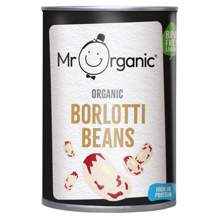 Mr Organic Borlotti Beans 400g