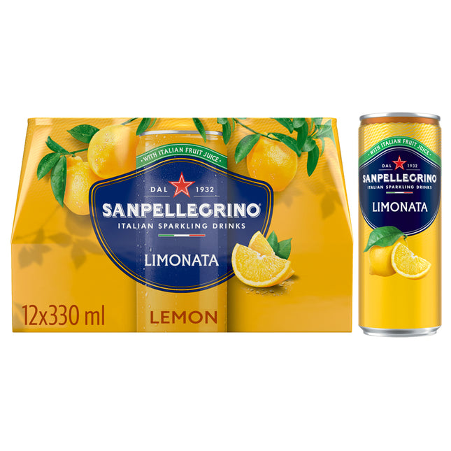 San Pellegrino Italian Sparkling Can Limonata 33cl
