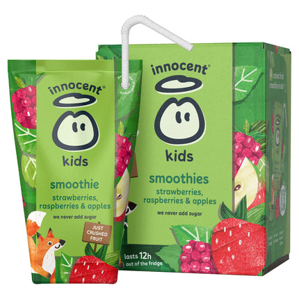 Innocent Kids Strawberry Raspberry & Apple 4Pk 4X150ML