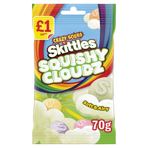 Skittles Fruit Sweets Sqhy Cloudz £1.00 PMP 70g