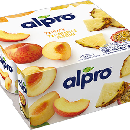 Alpro Peach and Pineapple Passion Yoghurt Alternative 4 x 125ml