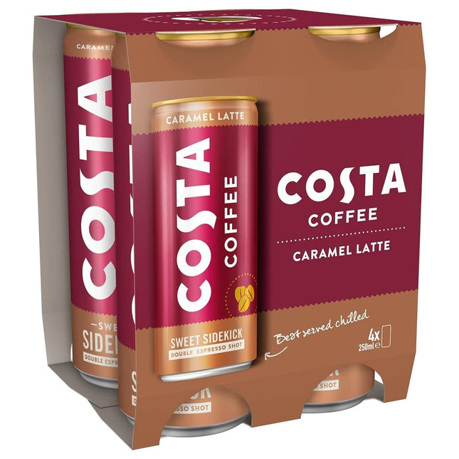 Costa Coffee Caramel Latte 4Pk 250ml