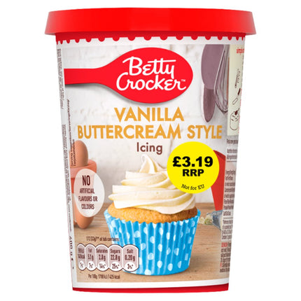 Betty Crocker Icing Butter Cream Vanilla 4x400g £3.19 PMP