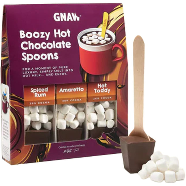 Gnaw Boozy Hot Shot Gift Set (Amaretto, Spiced Rum and Hot Toddy) 120g