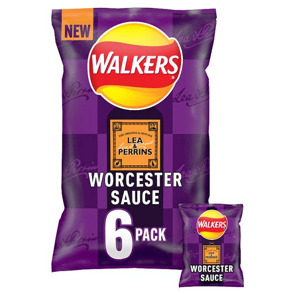 Walkers Lea & Perrins Worcester Sauce Multipack 6x25g