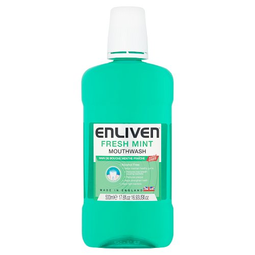 Enliven Mouthwash 500ml Freshmint (Green) (Alcohol Free)