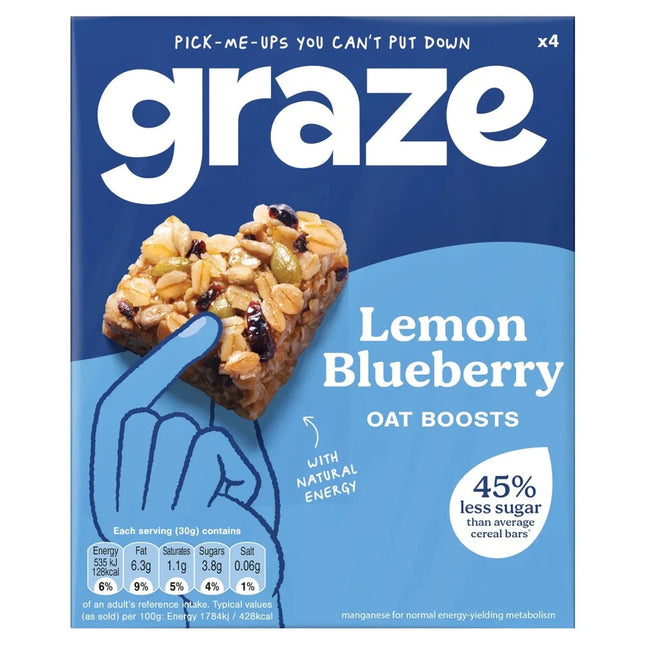 Graze Lemon Blueberry Oat Boost 4X30G
