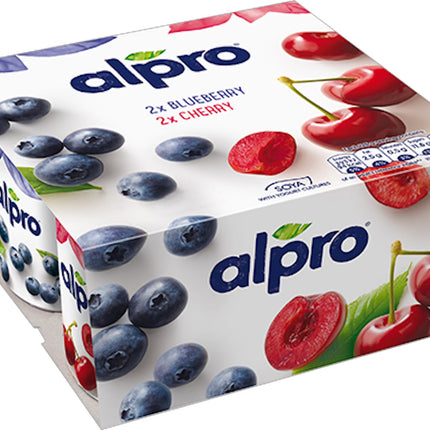 Alpro Blueberry & Cherry Yoghurt Alternative 4 x 125ml