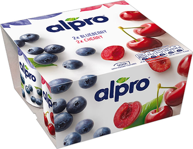 Alpro Blueberry & Cherry Yoghurt Alternative 4 x 125ml