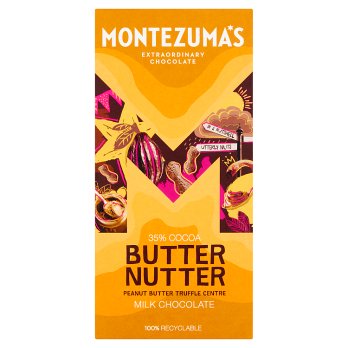 Montezumas Butter Nutter Milk With Peanut Butter Truffle-Filled Bar 90g