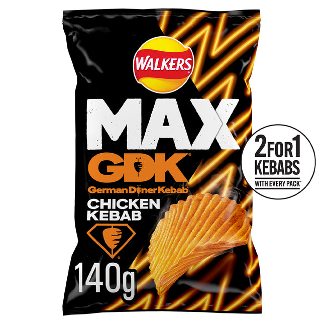 Walkers MAX German Doner Kebab Chicken Kebab 140g