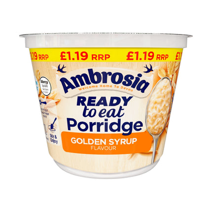 Ambrosia Ready to Eat Golden Syrup Porridge Pots PMP £1.19 210g