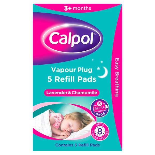 Calpol Vapour Plug Lavender and Chamomile 5 Refill Pads