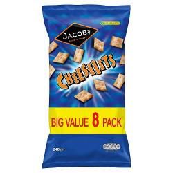 Jacob's Cheeselets Baked Snacks Multipack 8 x 30g