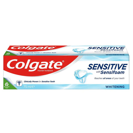 Colgate Toothpaste Sensi Foam White 75ml Twin Pack