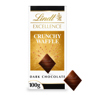 Lindt Excellence Dark Crucnhy Waffle 100g