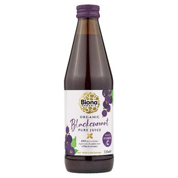 Biona Organic Blackcurrant Pure Juice 100% Blackcurrant 330ml