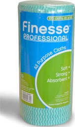 Finesse Pro Cloths All Purpose On A Roll Blue 100s