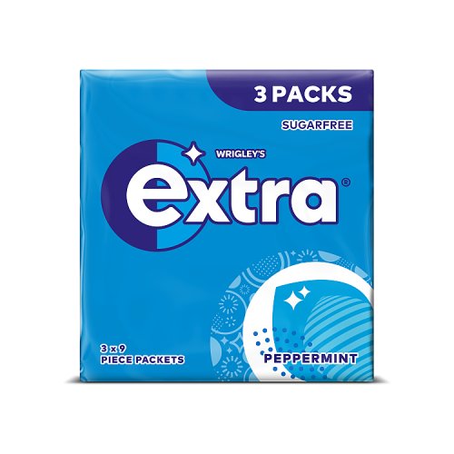 Extra Peppermint 9 Piece 3 Pack Love 37.8g