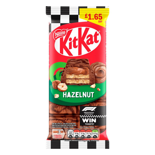 KitKat F1 Hazelnut Chocolate Sharing Bar PMP £1.65 99g