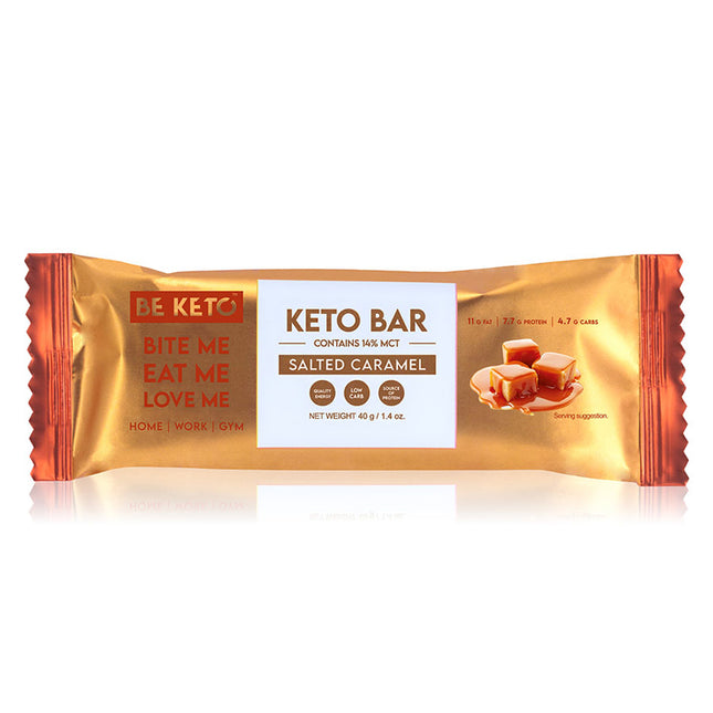 BeKeto Salted Caramel + MCT Bar 40g