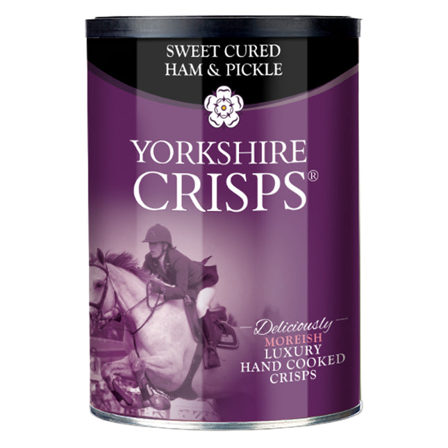 Yorkshire Crisps Sweet Cured Ham & Pickle Drum 95g