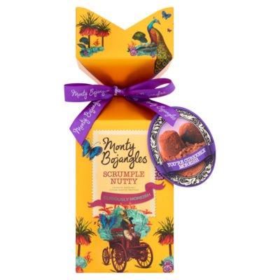 Scrumple Nutty tip top carton of cocoa dusted truffles with toasted hazelnut pieces