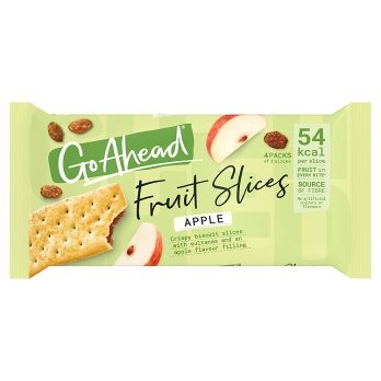 McVitie's Go Ahead Apple Crispy Fruit Slices Snack Bars Multipack 4 x 43.6g
