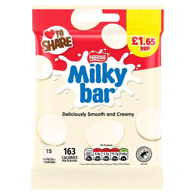 Milkybar Giant Buttons White Chocolate Bag PMP £1.65 85g