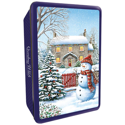 Grandma Wild's Embossed Snowy Cottage Tin 6 x 300g