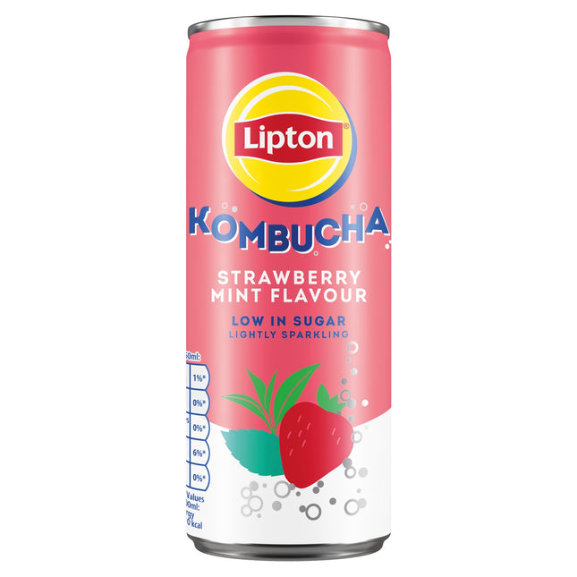 Lipton Kombucha Strawberry & Mint Can 250ml