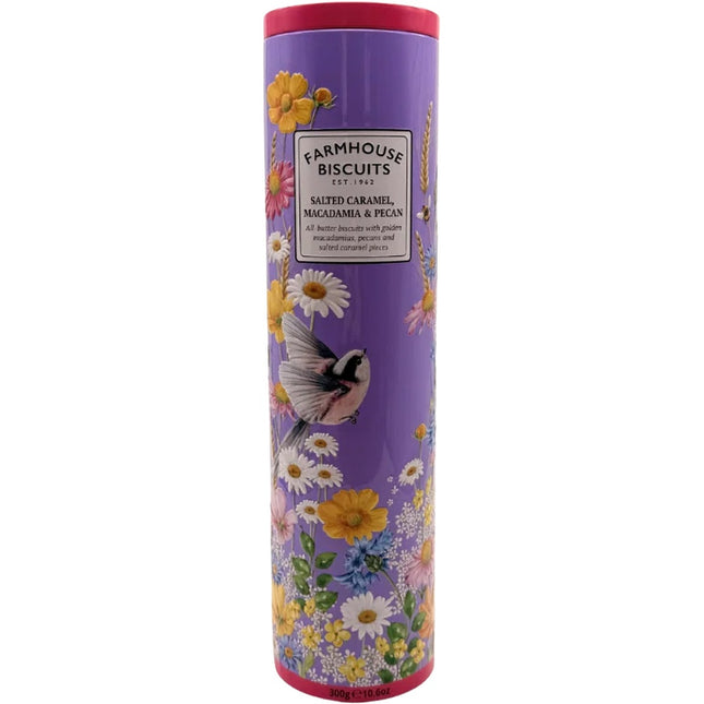 Farmhouse Biscuits Luxury All Butter Birds in Bloom Salted Caramel, Macnut & Pecan 300g