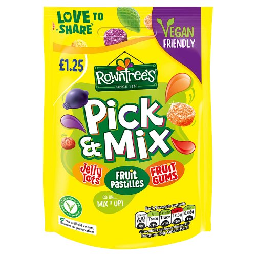 Rowntree's Mixed Vegan Pouch PMP £1.25 120g