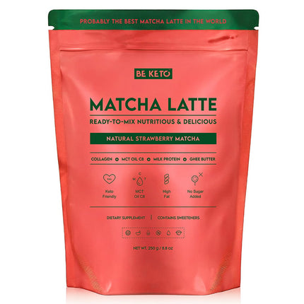 BeKeto Matcha Latte Natural Strawberry 250g