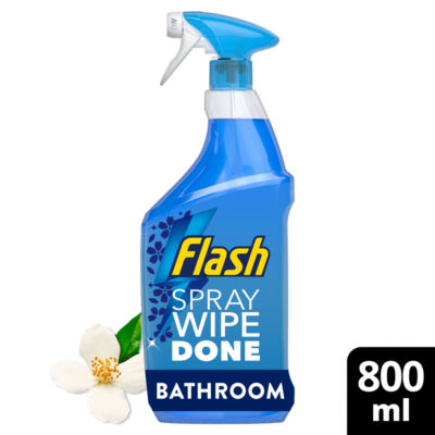 Flash Spray Wipe Done White Blossom Bathroom Anti Bacterial 800ml