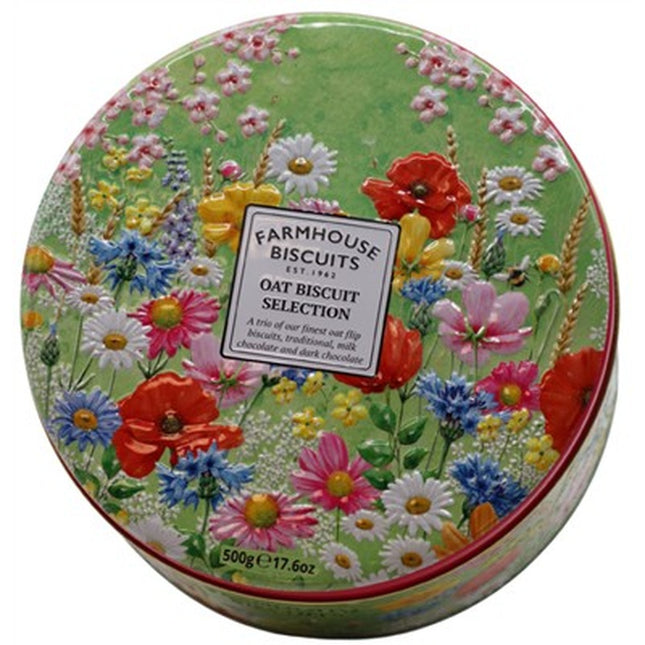 Farmhouse Biscuits Paws and Petals Oat Flip Selection Tin 500g