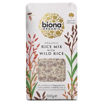Biona Organic Wild Rice Mix (Brown,Red And Wild Rice) 500g