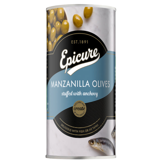 Epicure Manzanilla Olives with Anchovy 350G