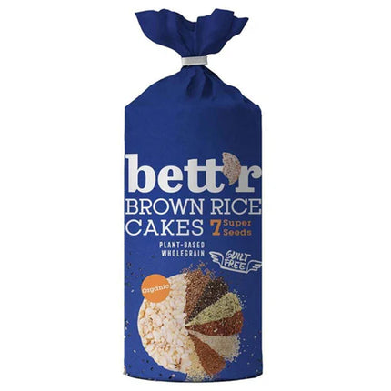 Bett'r Brown Rice Cakes 7 Super Seeds 120g