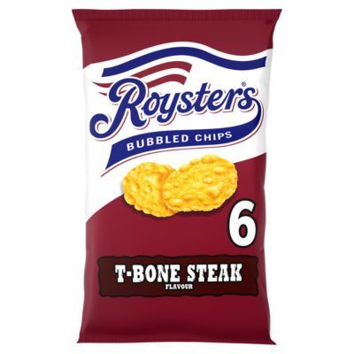 Roysters T-Bone Steak Multipack Crisps 6 Pack 126g