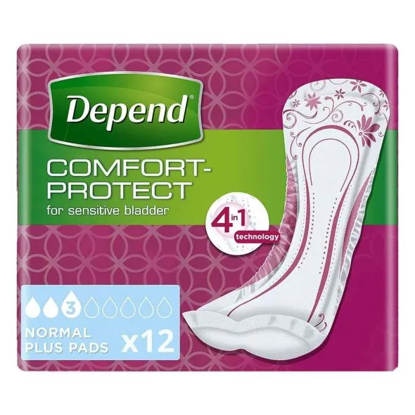 Depend Normal Plus Pads - 12 Pack