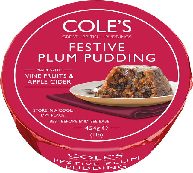Cole's Festive Plum Pudding 454g