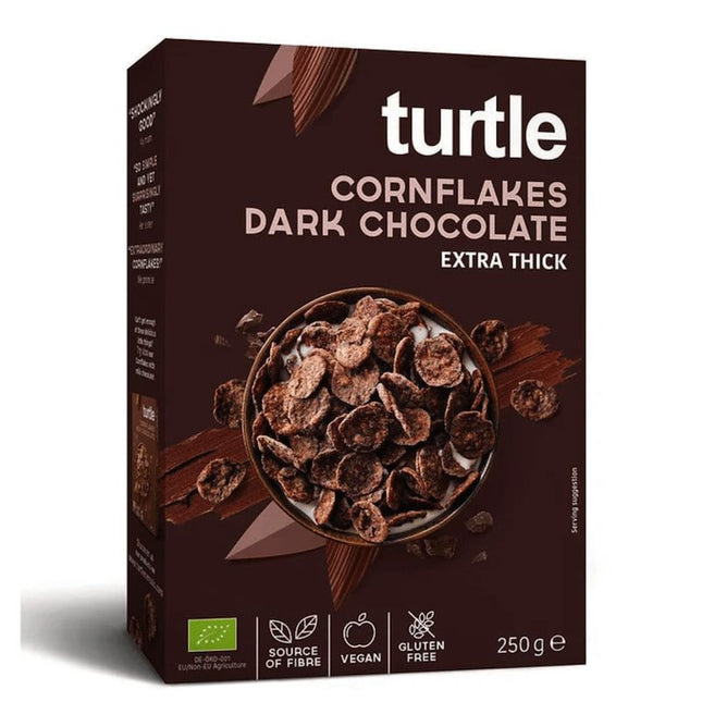 Turtle Chocolate Cornflakes Dark Bio Gluten Free 250g