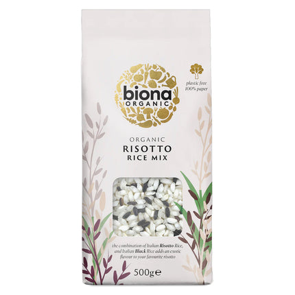 Biona Organic Risotto Rice Mix Black (Black Venus) & White 500g