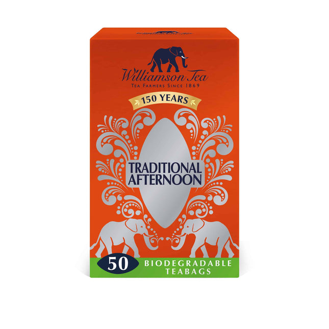 Williamson Tea Heritage Square Tin Containing Traditional Afternoon 40 Teabags 100g