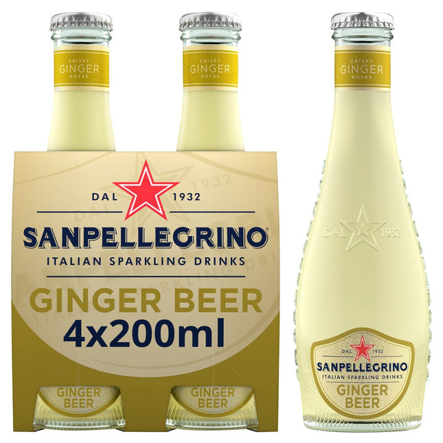 San Pellegrino Italian Sparkling Mixers Glass Ginger Beer 4 x 20cl