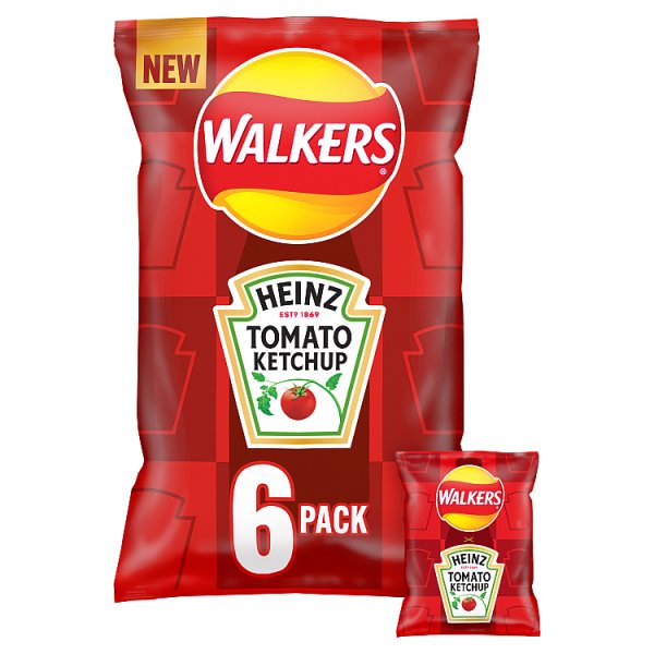 Walkers Heinz Tomato Ketchup Multipack 6x25g